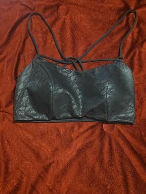 VSX Black Lace Design Strappy Bralette/Sports Bra L